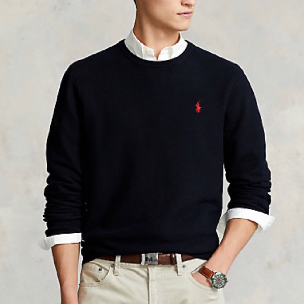 Black polo Ralph Lauren crewneck sweater